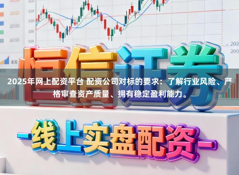 2025年网上配资平台 配资公司对标的要求：了解行业风险、严格审查资产质量、拥有稳定盈利能力。